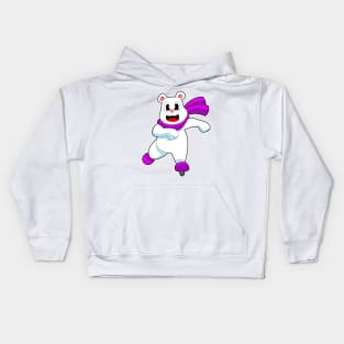 Polar bear Ice skating Ice skates Kids Hoodie